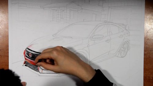 本田思域R型现实汽车图纸

